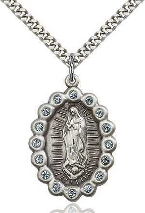 2010FASS/24S <br/>Sterling Silver O/L of Guadalupe Pendant