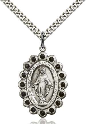 2010JTSS/24S <br/>Sterling Silver Miraculous Pendant