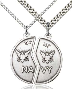 2012SS6/24S/18S <br/>Sterling Silver Miz Pah Coin Set / Navy Pendant