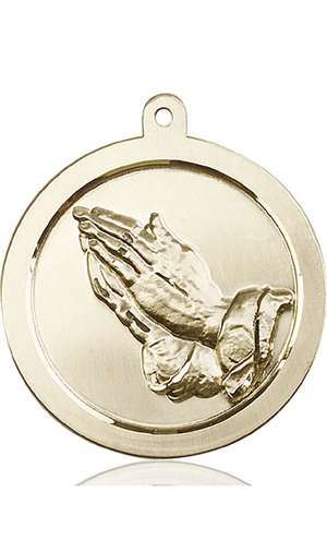 2031KT <br/>14kt Gold Praying Hand Medal