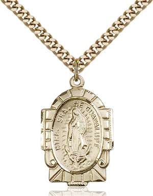 2080GF/24G <br/>Gold Filled O/L of Guadalupe Pendant