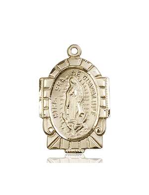 2080KT <br/>14kt Gold O/L of Guadalupe Medal