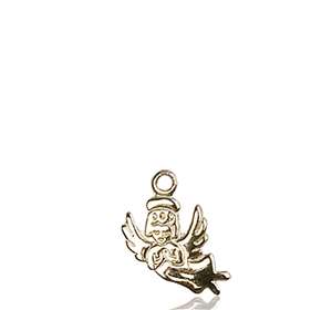 2128KT <br/>14kt Gold Angel Medal