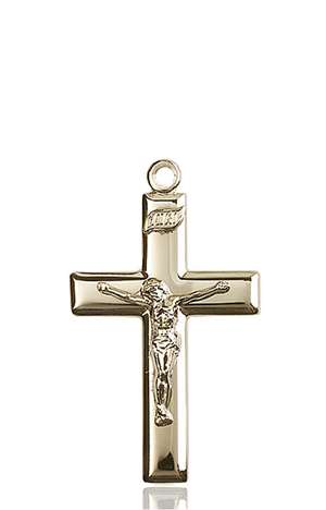 2193KT <br/>14kt Gold Crucifix Medal