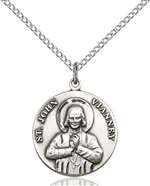 2278SS/18SS <br/>Sterling Silver St. John Vianney Pendant