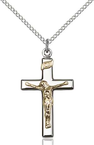 2291GF/SS/18SS <br/>Two-Tone GF/SS Crucifix Pendant