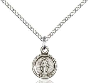2342SS/18SS <br/>Sterling Silver Miraculous Pendant