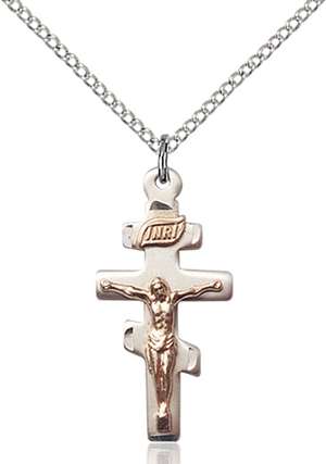 2424GF/SS/18SS <br/>Gold Filled Greek Crucifix Pendant