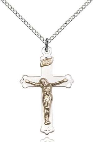 2651GF/SS/18SS <br/>Two-Tone GF/SS Crucifix Pendant