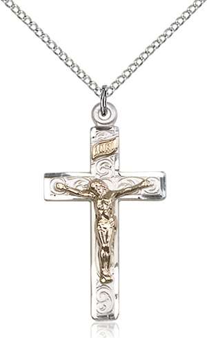 2652GF/SS/18SS <br/>Two-Tone GF/SS Crucifix Pendant