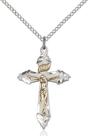 2665GF/SS/18SS <br/>Two-Tone GF/SS Crucifix Pendant