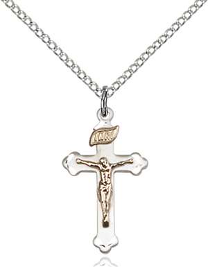 2669GF/SS/18SS <br/>Two-Tone GF/SS Crucifix Pendant