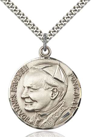 3003SS/24S <br/>Sterling Silver St. John Paul II Pendant