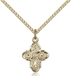 3143GF/18GF <br/>Gold Filled 4-Way Pendant