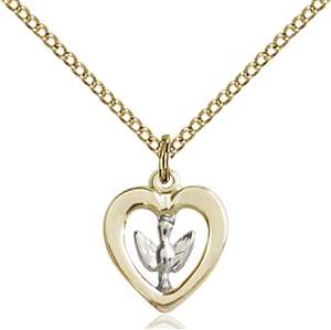 3146SS/GF/18GF <br/>Two-Tone SS/GF Holy Spirit Pendant