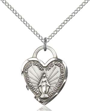 3201SS/18SS <br/>Sterling Silver Miraculous Heart Pendant