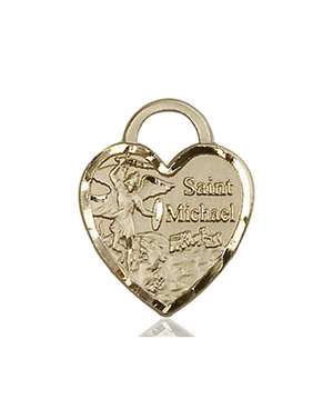 3203KT <br/>14kt Gold St. Michael the Archangel Medal