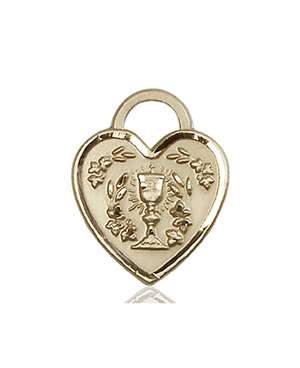 3204KT <br/>14kt Gold Communion Heart Medal