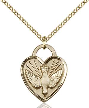 3205GF/18GF <br/>Gold Filled Confirmation Heart Pendant