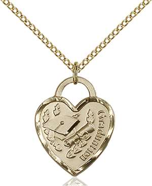 3206GF/18GF <br/>Gold Filled Graduation Heart Pendant