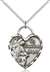 3302SS/18SS <br/>Sterling Silver Guardian Angel Heart Pendant