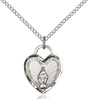 3401SS/18SS <br/>Sterling Silver Miraculous Heart Pendant