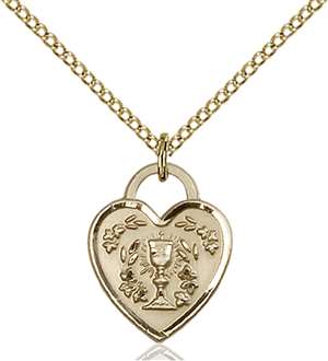 3404GF/18GF <br/>Gold Filled Communion Heart Pendant