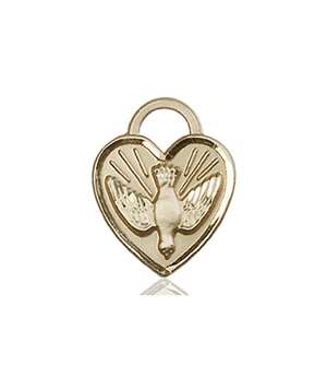 3405KT <br/>14kt Gold Confirmation Heart Medal