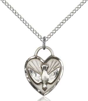 3405SS/18SS <br/>Sterling Silver Confirmation Heart Pendant
