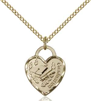 3406GF/18GF <br/>Gold Filled Graduation Heart Pendant