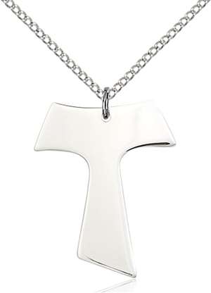 3949SS/18SS <br/>Sterling Silver Tau Cross Pendant