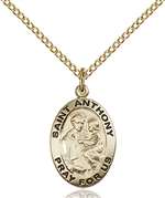 3981GF/18GF <br/>Gold Filled St. Anthony of Padua Pendant