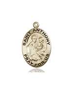 3981KT <br/>14kt Gold St. Anthony of Padua Medal