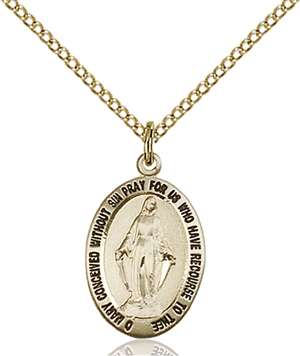 3985GF/18GF <br/>Gold Filled Miraculous Pendant