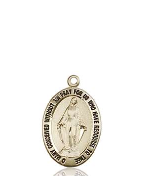 3985KT <br/>14kt Gold Miraculous Medal