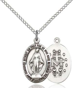 3985SS/18S <br/>Sterling Silver Miraculous Pendant