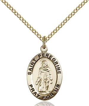 3986GF/18GF <br/>Gold Filled St. Peregrine Pendant