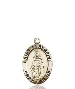 3986KT <br/>14kt Gold St. Peregrine Medal