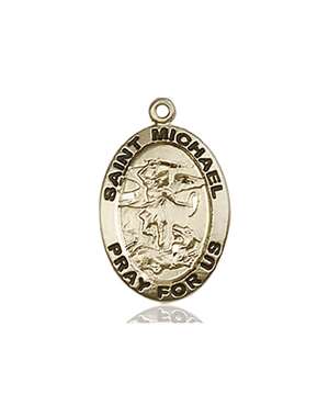 3987KT <br/>14kt Gold St. Michael the Archangel Medal