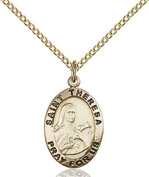 3992GF/18GF <br/>Gold Filled St. Theresa Pendant