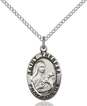3992SS/18SS <br/>Sterling Silver St. Theresa Pendant
