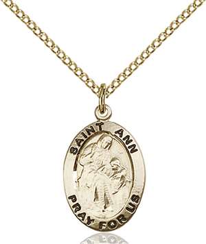 3993GF/18GF <br/>Gold Filled St. Ann Pendant