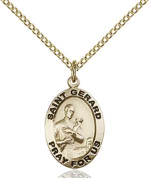 3994GF/18GF <br/>Gold Filled St. Gerard Majella Pendant