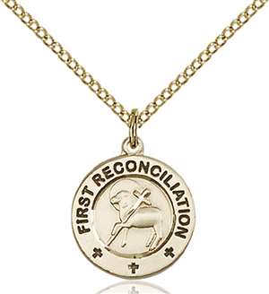 4008GF/18GF <br/>Gold Filled First Reconciliation / Penance Pendant