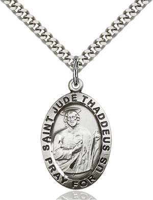 4023SS/24S <br/>Sterling Silver St. Jude Pendant