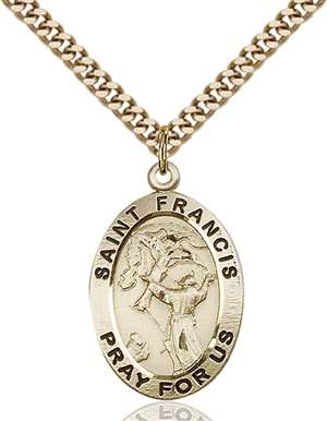 4029GF/24G <br/>Gold Filled St. Francis of Assisi Pendant