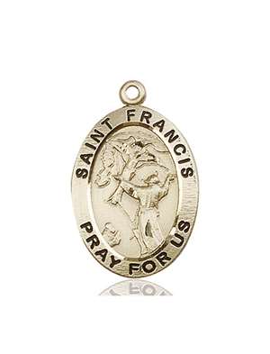 4029KT <br/>14kt Gold St. Francis of Assisi Medal