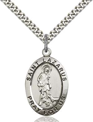 4030SS/24S <br/>Sterling Silver St. Lazarus Pendant