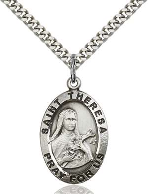 4032SS/24S <br/>Sterling Silver St. Theresa Pendant