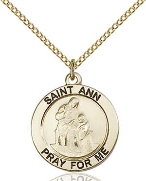 4050GF/18GF <br/>Gold Filled St. Ann Pendant